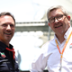 Christian Horner and Ross Brawn smiling at a Grand Prix event
